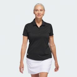 Koszulka polo Women's Solid Performance Short Sleeve. Niebieskie bluzki damskie Adidas, s, bez wzorów, z materiału, klasyczne, bez kołnierzyka, bez ramiączek. Za 229.00 zł.