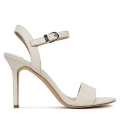 Sandały LAUREN RALPH LAUREN. Białe sandały damskie Lauren Ralph Lauren, bez wzorów, bez obcasa, na szpilce. Za 599.99 zł.