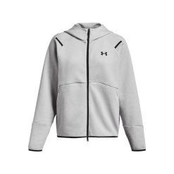 Damska bluza z kapturem zapinana na zamek Under Armour Unstoppable Fleece. Szare bluzy z kapturem damskie Under Armour, l, z materiału. Za 506.40 zł.