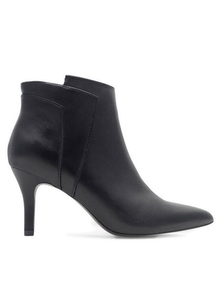 Lasocki Botki WYL3038-11Z Czarny. Czarne botki damskie Lasocki, ze skóry, bez obcasa, na szpilce, bez zapięcia. Za 279.99 zł.