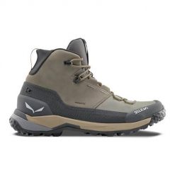 Buty trekkingowe męskie Salewa Puez Leather Mid Powertex. Szare buty trekkingowe męskie Salewa, z materiału, za kostkę, bez zapięcia, trekkingowe. Za 1,226.00 zł.