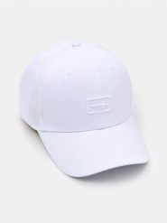 Bawełniana czapka z daszkiem i haftem - biały. Białe czapki męskie Sinsay, bez wzorów, z bawełny. Za 15.99 zł.