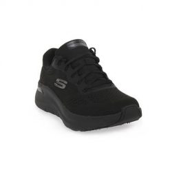 Buty do chodzenia damskie Skechers Bbk Arch Fit. Czarne buty sportowe na co dzień damskie Skechers, bez wzorów, z materiału, trekkingowe. Za 443.00 zł.
