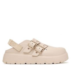 Sandały Crocs. Brązowe sandały damskie Crocs, bez wzorów, bez obcasa, na płaskiej podeszwie. Za 319.99 zł.