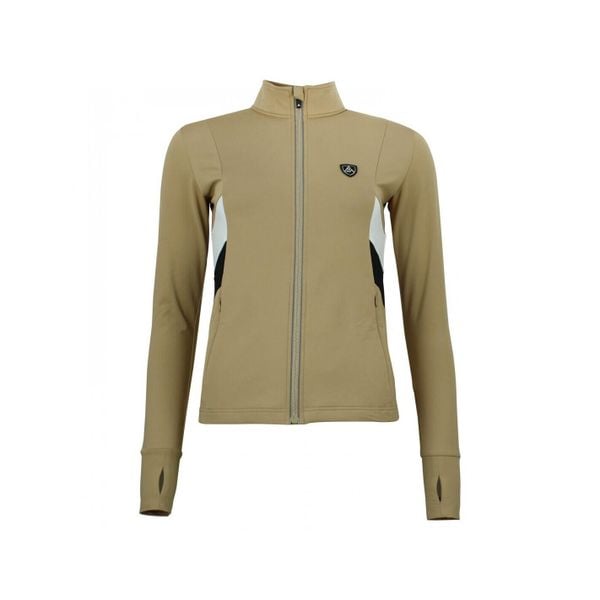 Damska koszulka typu 1st skin z zamkiem błyskawicznym Peak Mountain. Brązowe bluzki damskie Peak Mountain, bez wzorów, sportowe, bez kołnierzyka, bez ramiączek. W wyprzedaży za 161.00 zł.