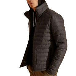 Kurtka pikowana Superdry Fuji szara męska. Szare kurtki męskie Superdry., na zimę, m, bez wzorów, z poliesteru, eleganckie, bez kaptura. W wyprzedaży za 284.15 zł.