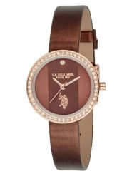 U.S. Polo Assn. Zegarek kwarcowy w kolorze różowozłoto-brązowym rozmiar: onesize. Brązowe, analogowe zegarki damskie U.S. Polo Assn., metalowe. Za 217.99 zł.