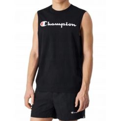 KOSZULKA męska CHAMPION bez rękawów 220778-KK001 sportowa czarna bawełna L. Czarne t-shirty sportowe męskie CHAMPION, l, z bawełny, bez ramiączek. W wyprzedaży za 115.60 zł.