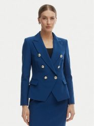 Rinascimento Marynarka CFC0128639003 Niebieski Regular Fit. Niebieskie marynarki i żakiety damskie RINASCIMENTO, l, bez wzorów, z syntetyku. Za 799.99 zł.