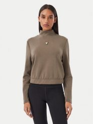Guess Bluza V4YQ05 KCAY2 Zielony ciemny Regular Fit. Zielone bluzy bez kaptura damskie Guess, xs, z syntetyku. Za 324.99 zł.