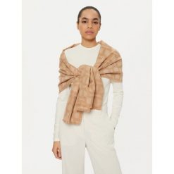 Szalik TWINSET. Brązowe szaliki i kominy damskie Twinset, bez wzorów. Za 399.99 zł.