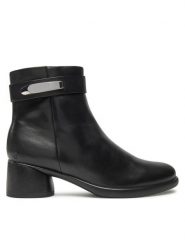 ECCO Botki Sculpted Lx 35 22248301001 Czarny. Czarne botki damskie ECCO, ze skóry, bez obcasa, na słupku, bez zapięcia. Za 669.99 zł.