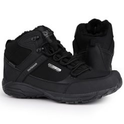 Buty damskie zimowe wysokie ocieplane DK PRREDATOR. Czarne buty sportowe na co dzień damskie DK, bez wzorów. Za 199.00 zł.