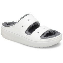 Japonki Crocs Classic Cozzzy Sandal. Białe klapki i japonki męskie Crocs, z materiału. Za 202.99 zł.