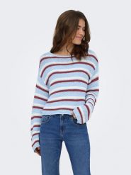 ONLY Sweter w kolorze błękitnym rozmiar: L. Niebieskie swetry klasyczne damskie Only, l, bez kołnierzyka. Za 80.33 zł.
