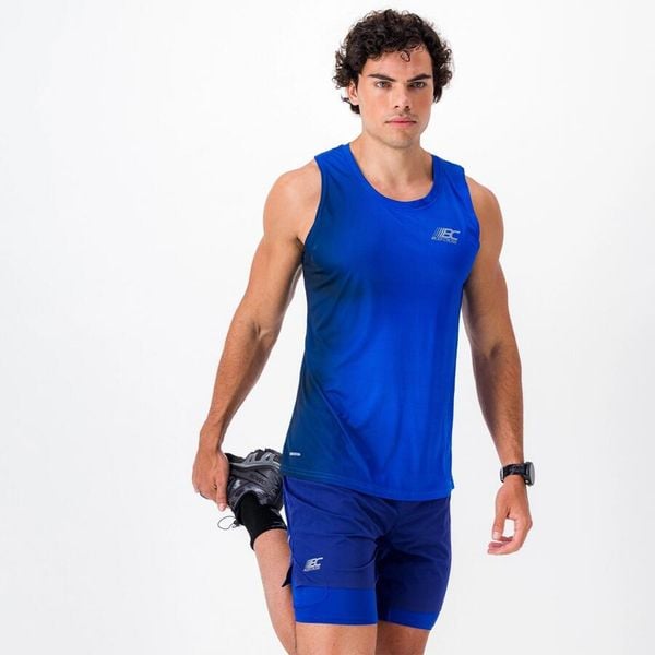 Męska koszulka bez rękawów do biegania w terenie VAPORRUN. Niebieskie t-shirty sportowe męskie BODYCROSS, na lato, l, ze skóry, bez ramiączek, do biegania. Za 245.99 zł.