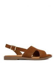 Lasocki Sandały CEO-EST-HELENA-20 Brązowy. Brązowe sandały damskie Lasocki, bez wzorów, ze skóry, bez obcasa, na płaskiej podeszwie. Za 139.99 zł.