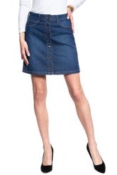 SPÓDNICA JEANSOWA LEE A LINE SKIRT DARK GARNER L38NDJUV 112108277. Spódniczki damskie Lee, na jesień, l, bez wzorów, z bawełny, biznesowe, z podwyższonym stanem, midi, dopasowane. W wyprzedaży za 79.99 zł.