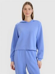 4F Bluza dresowa nierozpinana z modalem damska - niebieska L. Niebieskie bluzy sportowe damskie 4f, l, z dresówki. W wyprzedaży za 129.99 zł.