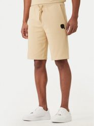 KARL LAGERFELD Szorty sportowe 705118 562900 Beżowy Loose Fit. Brązowe szorty męskie Karl Lagerfeld, bez wzorów, z bawełny, sportowe. Za 589.99 zł.