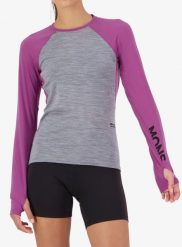 Bluza termoaktywna damska Mons Royale Bella Merino Long Sleeve. Fioletowe bluzy bez kaptura damskie Mons Royale, m, z elastanu. Za 417.99 zł.