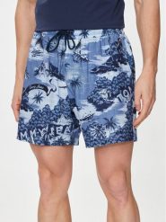 Tommy Jeans Szorty materiałowe Hawaiian DM0DM18807 Niebieski Regular Fit. Niebieskie szorty męskie Tommy Jeans, bez wzorów, z jeansu. Za 269.99 zł.