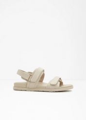 Sandały. Brązowe sandały damskie bonprix, bez wzorów, bez obcasa. Za 119.99 zł.