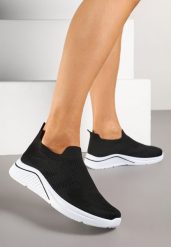 Czarne Siateczkowe Buty Sportowe Sneakersy o Wsuwanym Fasonie Niltewi. Czarne buty sportowe na co dzień damskie Renee, bez wzorów, z jeansu. Za 59.99 zł.