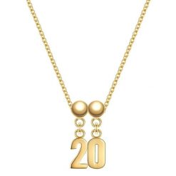 Glanzstücke München Komplet (łańcuszek + charm) Cyfra 20 Srebro wysokiej próby Żółte złoto Naszyjniki 1 ct Damski. Żółte naszyjniki damskie Glanzstücke München, pozłacane. Za 169.99 zł.