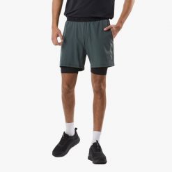 Szorty treningowe Trening Męska Swedemount Core 2-In-1 Shorts szybkoschnące. Niebieskie szorty sportowe męskie SWEDEMOUNT, m, z materiału, do biegania. Za 166.00 zł.