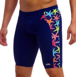 Spodenki do pływania Jammery Funky Trunks Starry Night. Brązowe kąpielówki męskie FUNKY TRUNKS, m, bez wzorów, z elastanu, do pływania. Za 169.99 zł.