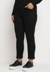 Czarne Klasyczne Jeansy Regular z Bawełną Neveiria. Czarne jeansy damskie Born2be. Za 54.99 zł.