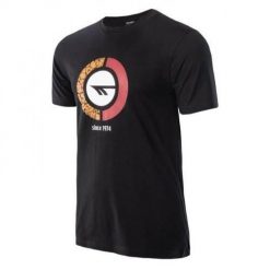 Koszulka sportowa męska Hi-Tec Rakan. Czarne t-shirty sportowe męskie Hi-tec, m, z bawełny, bez ramiączek. Za 72.65 zł.