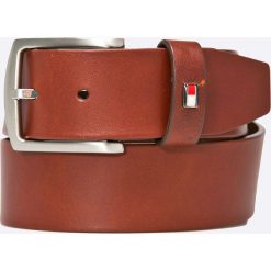 Tommy Hilfiger - Pasek. Brązowe paski męskie Tommy Hilfiger, bez wzorów, z materiału. W wyprzedaży za 149.90 zł.
