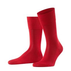 Skarpety Falke Tiago. Brązowe skarpetki męskie Falke, bez wzorów, z bawełny. Za 129.50 zł.