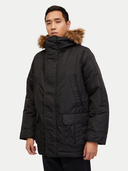 Gap Kurtka zimowa 726377-01 Czarny Regular Fit. Czarne kurtki męskie GAP, na zimę, m, bez wzorów, z syntetyku, bez kaptura. Za 669.99 zł.