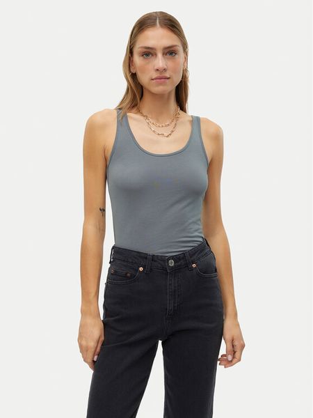 Vero Moda Top Maxi 10185110 Szary Regular Fit. Szare topy damskie Vero Moda, s, bez wzorów, z bawełny, bez ramiączek. Za 39.99 zł.