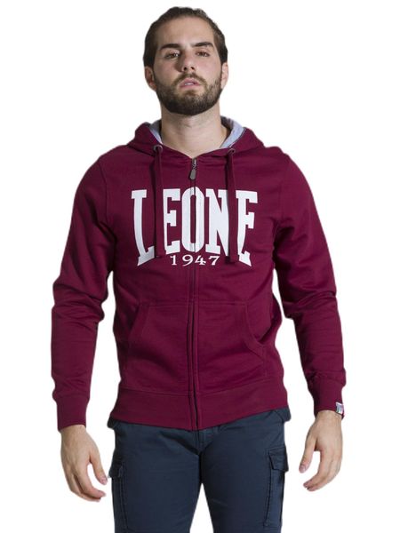 Bluza z bawełna z kaptur na co dzień na siłownię. Żółte bluzy sportowe męskie LEONE 1947 APPAREL, bez wzorów, z bawełny, bez kołnierzyka, bez ramiączek. Za 147.31 zł.