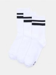 Długie skarpetki OEKO-TEX 3 pack - biały. Białe skarpetki męskie Sinsay, bez wzorów. Za 17.99 zł.