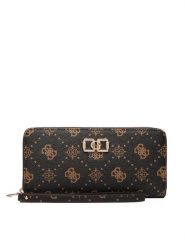 Guess Portfel Emelie Logo Slg SWGP99 28146 Brązowy. Brązowe portfele damskie Guess, z aplikacjami, ze skóry. Za 299.99 zł.