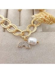 Nakkash Pozłacana bransoletka z zawieszką rozmiar: onesize. Żółte bransoletki damskie Nakkash, pozłacane. Za 43.99 zł.