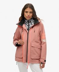 Superdry Ski Ultimate Rescue Jacket — Wodoszczelna i oddychająca kurtka. Czerwone kurtki damskie Superdry., bez wzorów, bez kaptura. Za 1,063.00 zł.