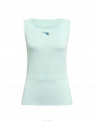 Top tenisowy Diadora L. Tank Match Fibrazero. Zielone topy sportowe damskie Diadora, l, bez wzorów, z elastanu, bez ramiączek. Za 199.00 zł.