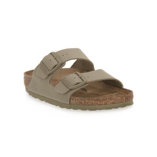 Klapki damskie Birkenstock Arizona Faded. Zielone klapki damskie Birkenstock, bez wzorów, z materiału, bez obcasa. Za 392.00 zł.