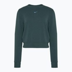 Bluza damska Nike Dri-FIT One Crew Neck French Terry. Zielone bluzy bez kaptura damskie Nike. Za 239.99 zł.