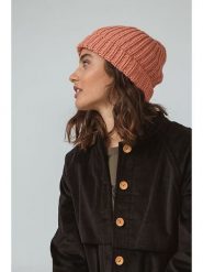 SKFK Czapka beanie w kolorze szaroróżowym rozmiar: onesize. Różowe czapki zimowe damskie SKFK, z materiału. Za 43.99 zł.