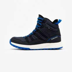 Buty turystyczne męskie Quechua NH500 Mid wodoodporne. Niebieskie buty trekkingowe męskie QUECHUA, na zimę, bez zapięcia, trekkingowe. Za 219.99 zł.