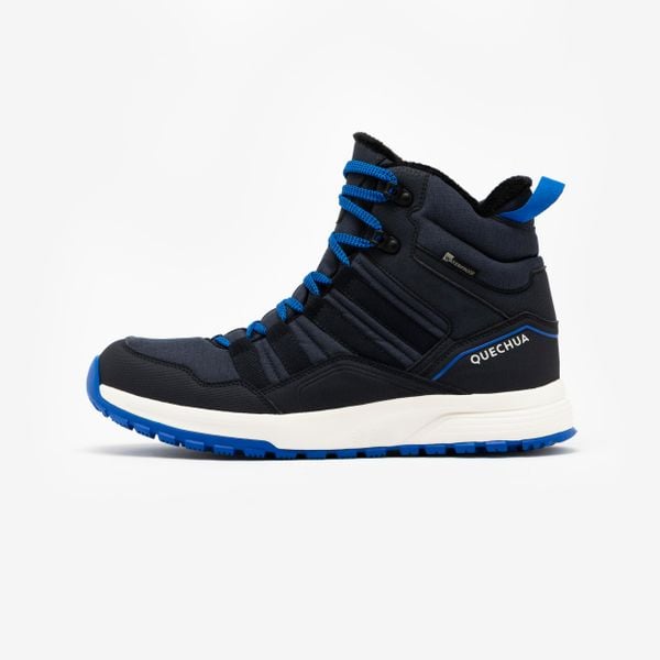 Buty turystyczne męskie Quechua NH500 Mid wodoodporne. Niebieskie buty trekkingowe męskie QUECHUA, na zimę, bez zapięcia, trekkingowe. Za 219.99 zł.