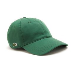 Czapka Lacoste Organiczna Bawełna Zielona. Zielone czapki męskie Lacoste, bez wzorów, z bawełny. Za 263.00 zł.