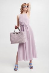 Sukienka EMPORIO ARMANI. Sukienki damskie Emporio Armani, bez wzorów, bez kołnierzyka, bez ramiączek. W wyprzedaży za 1,008.62 zł.
